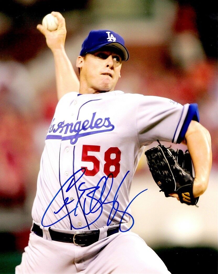 Signed 8x10 CHAD BILLINGSLEY Los Angeles Dodgers Autographed Photo Poster painting - COA