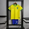2022 Brazil Home Football Shirt Kids Size 1:1 Thai Quality