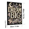 DIY Pearl Painting Dream Big for Home Wall Decor with Frame(30x40cm)