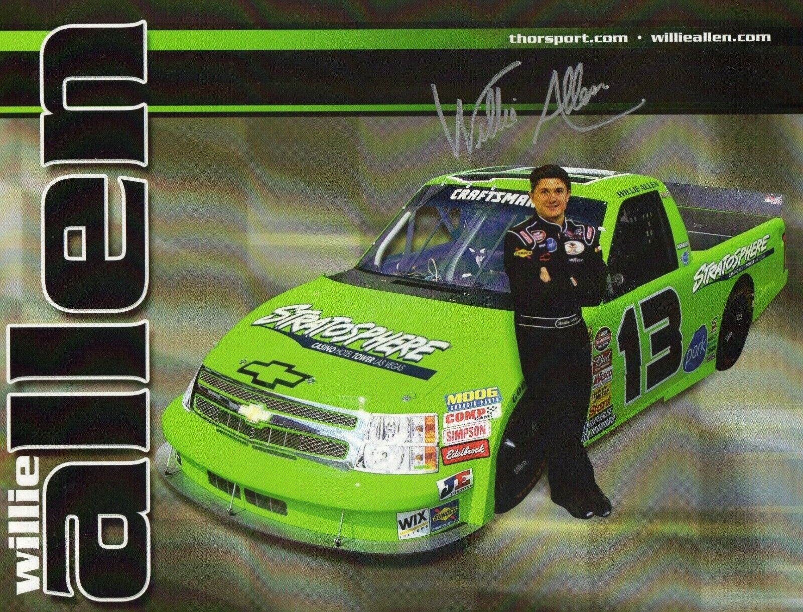 WILLIE ALLEN AUTOGRAPH, MOTOR SPORT, NASCAR