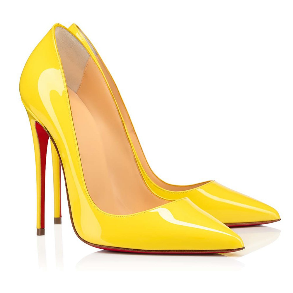 Classic 120mm/100mm Red Bottom Women's Party Wedding Heels  Patent Pumps-MERUMOTE