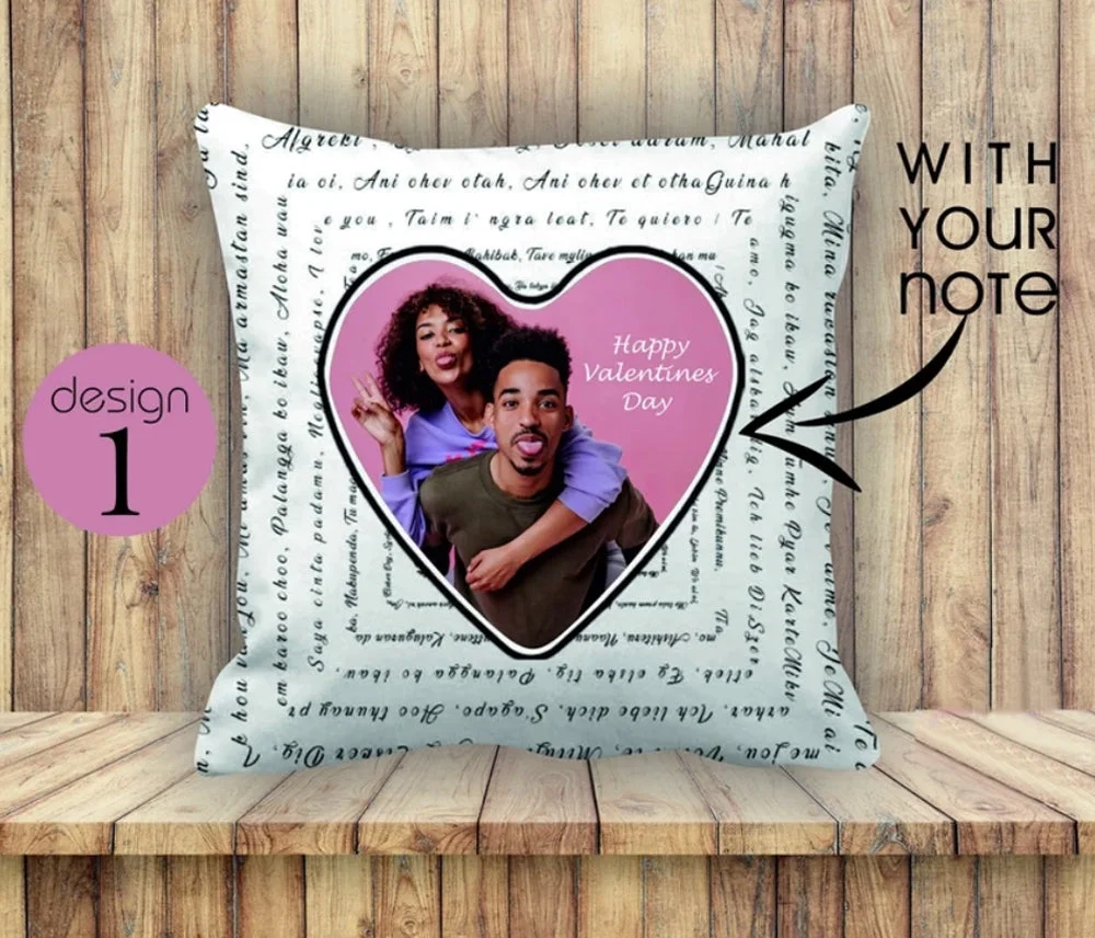 Personalized Photo Pillow for Valentines Day