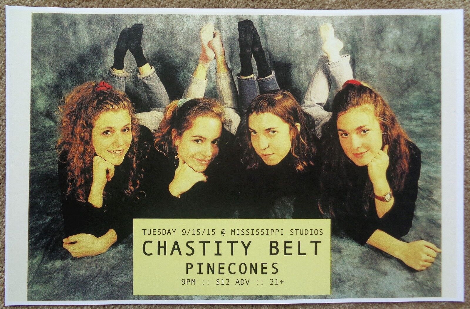 CHASTITY BELT Gig POSTER Portland Oregon Sept 2015 Time To Go Home Concert