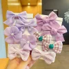 Cute Flower Gauze Plaid Bowknot Hair Bands for Kids