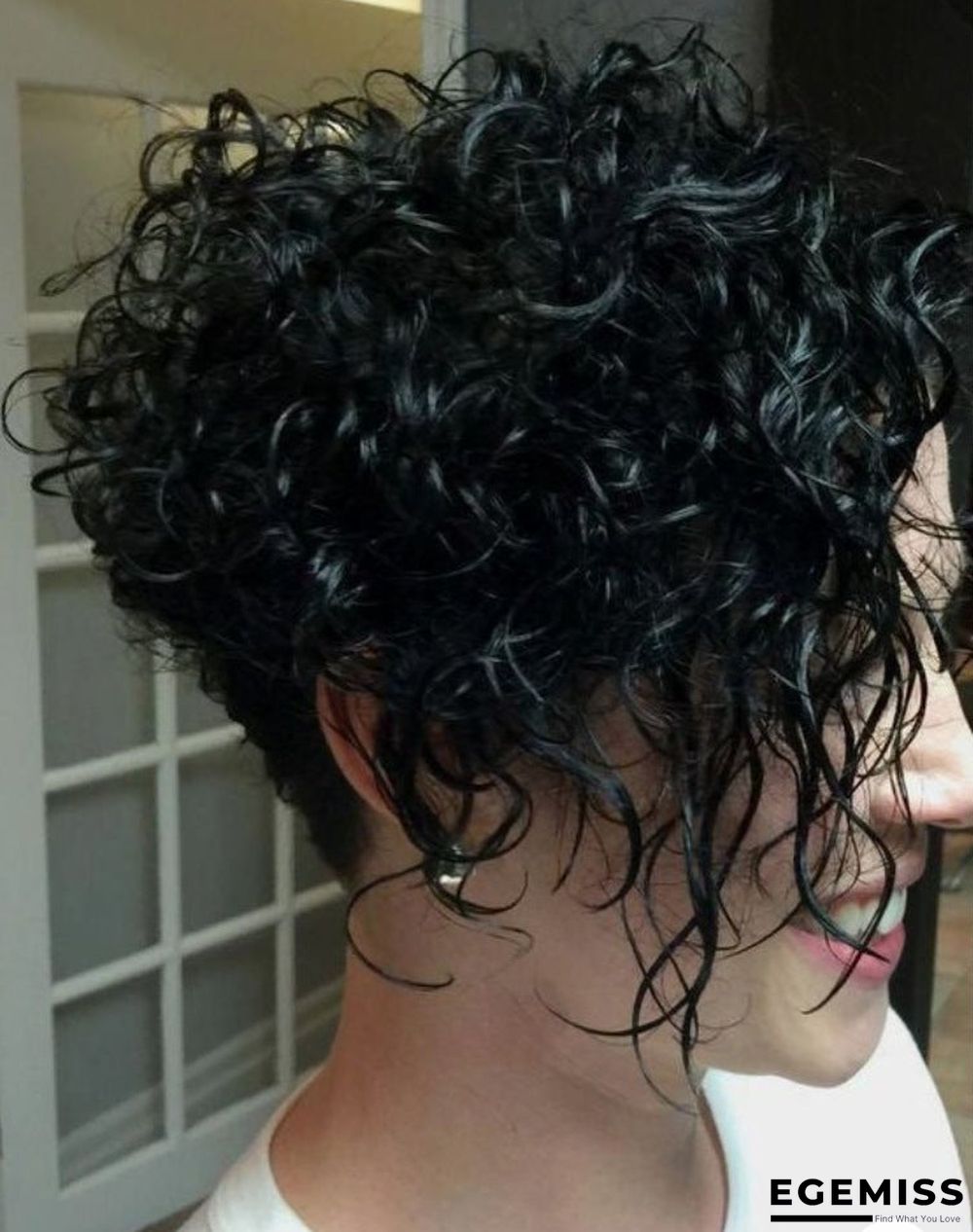 Black Short Curly Hair Female African Chemical Fiber High-temperature Silk Wig | EGEMISS