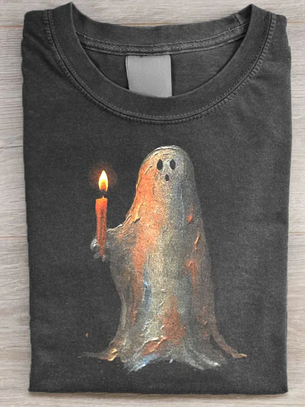 Ghost Holding A Candle T-shirt