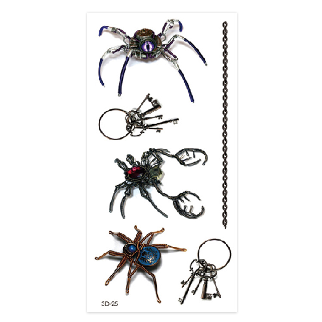 3d-spider-temporary-tattoos