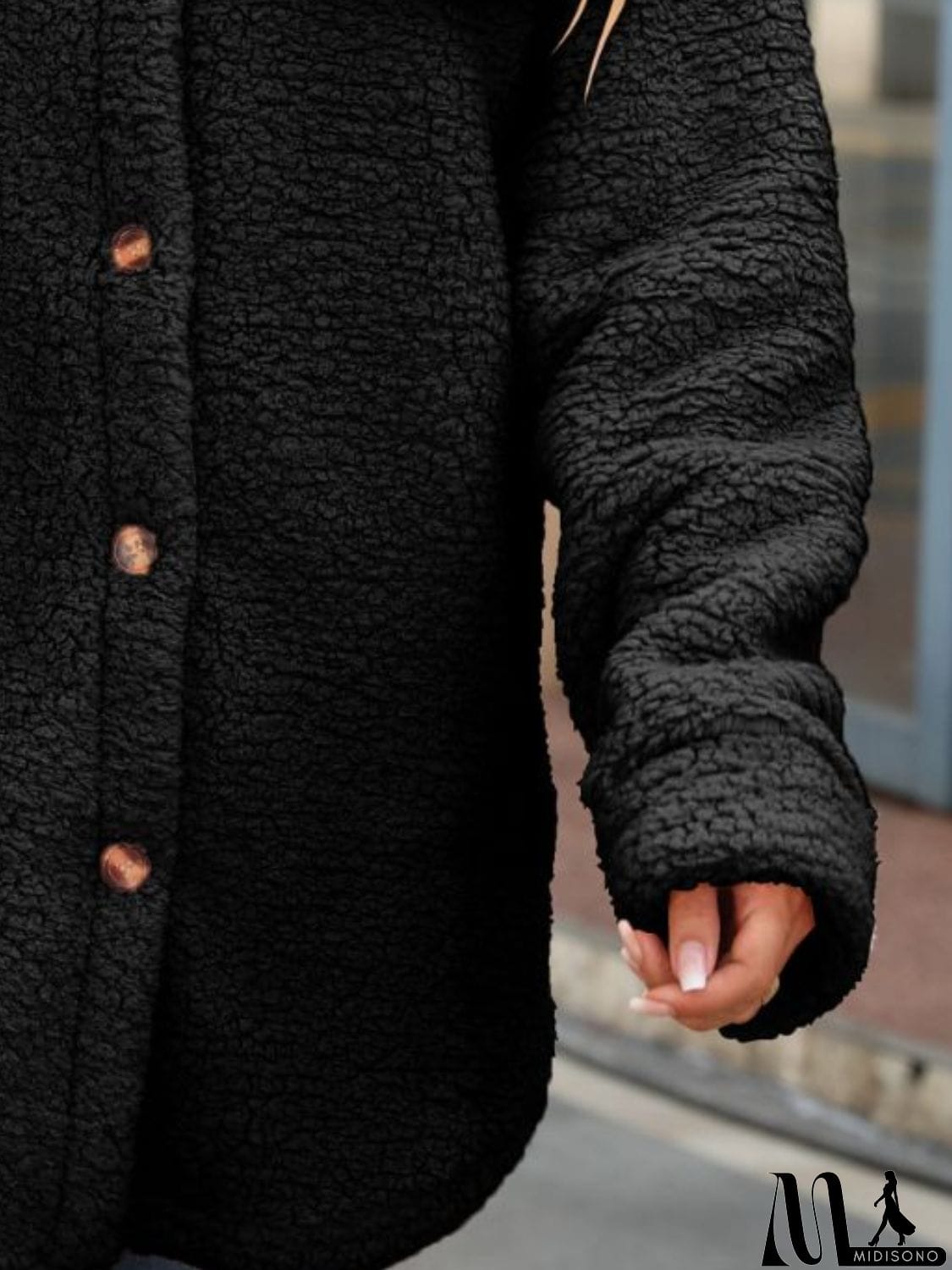 MidiSono - Button Down Collared Coat