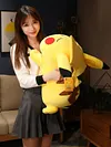 Licensed Sleeping Pikachu Super Soft Short Plush Doll - Free Shipping - Pokemon [In Stock]