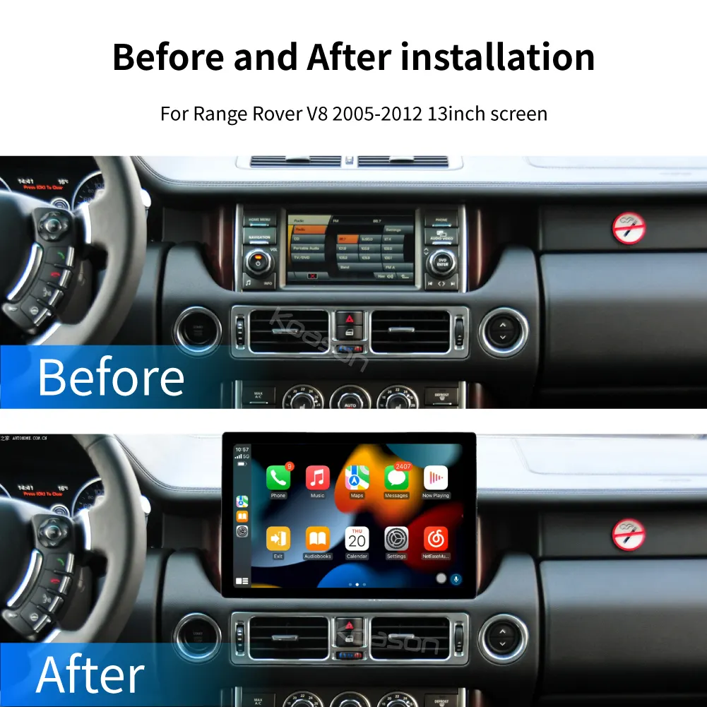 KOASON 13inch Android Screen Upgrade Apple CarPlay Android Auto GPS ...