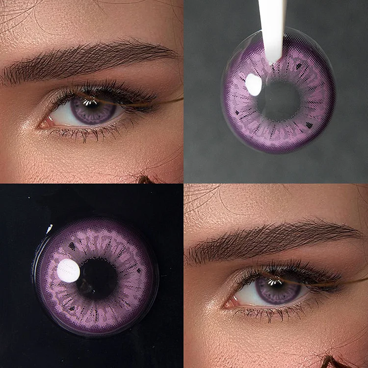 【U.S WAREHOUSE】Fruit Juice Violet Colored Contact Lenses