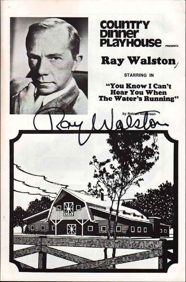 RAY WALSTON Signed Playbill