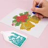 12pcs Xmas DIY Mini Square Diamond Painting Set 15x18cm