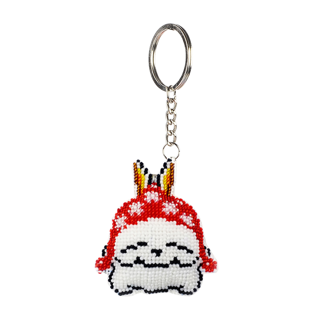 

Rabbit - Bead Embroidery - Keychain, 501 Original