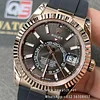 Rolex Sky-Dweller m336235-0004 Rose Gold Slate Dial Oysterflex Bracelet Super Clone
