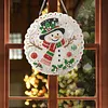 Christmas Snowman 2D Flat DIY Diamond Painting Pendant 9.84x9.84in
