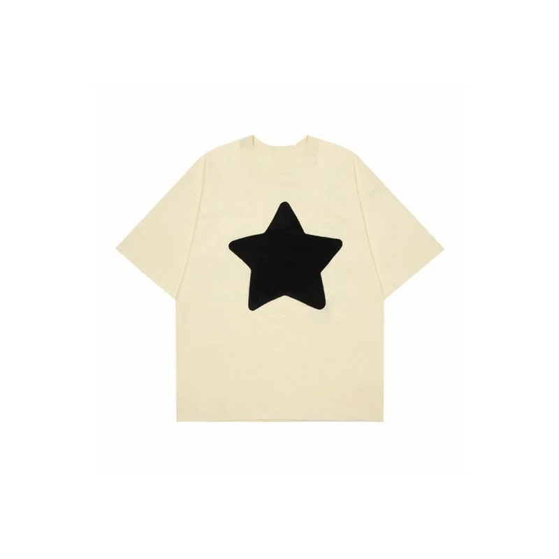 Cartoonh Fairy Grunge T-shirts Women Star Print Graphic T Shirts Y2k Aesthetic Cotton Tee Shirts Japanese Kawaii Tops Tshirt
