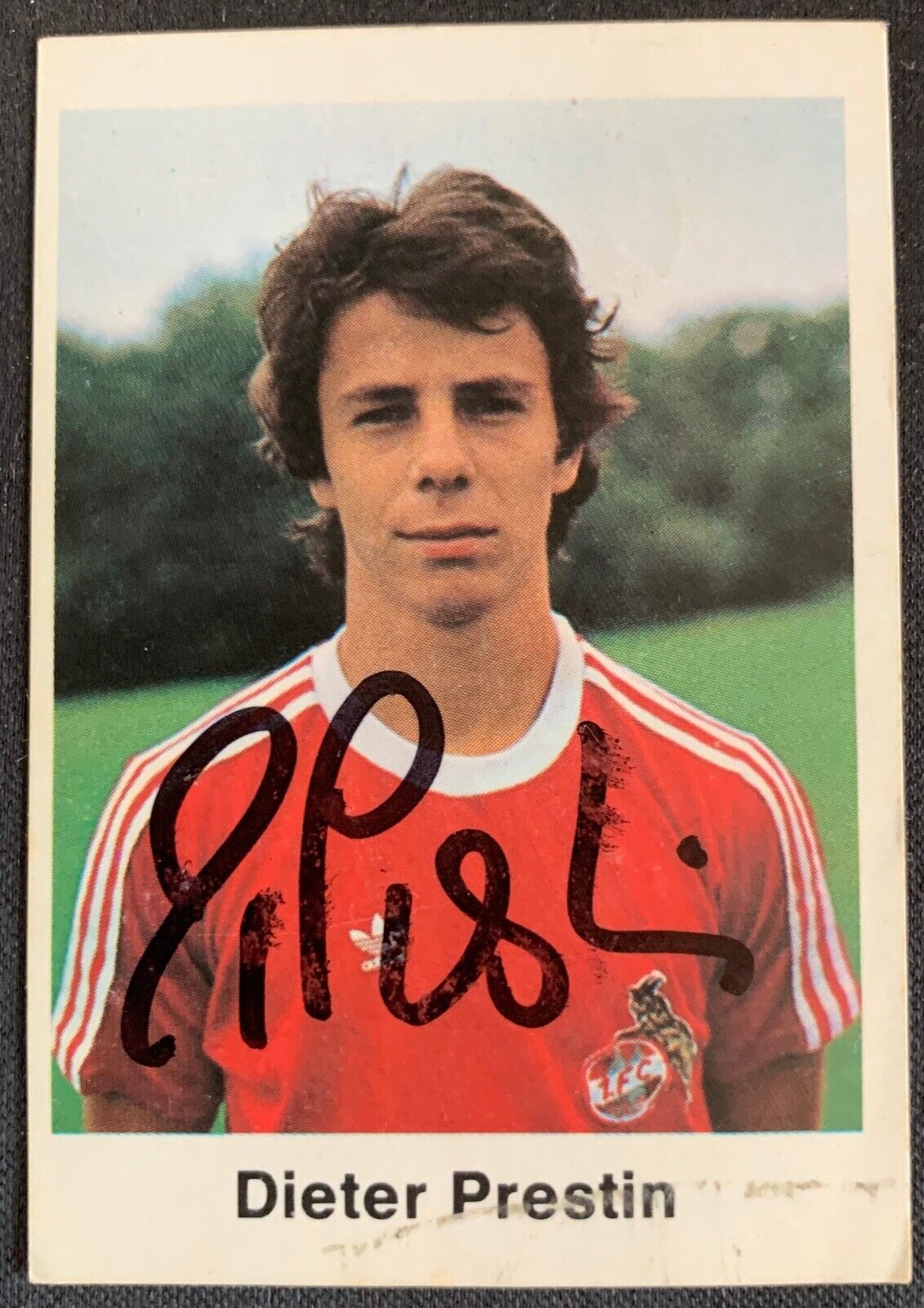 Dieter Prestin 1. FC K?ln Football 77/78 Bergmann Collector′S Picture Signed (