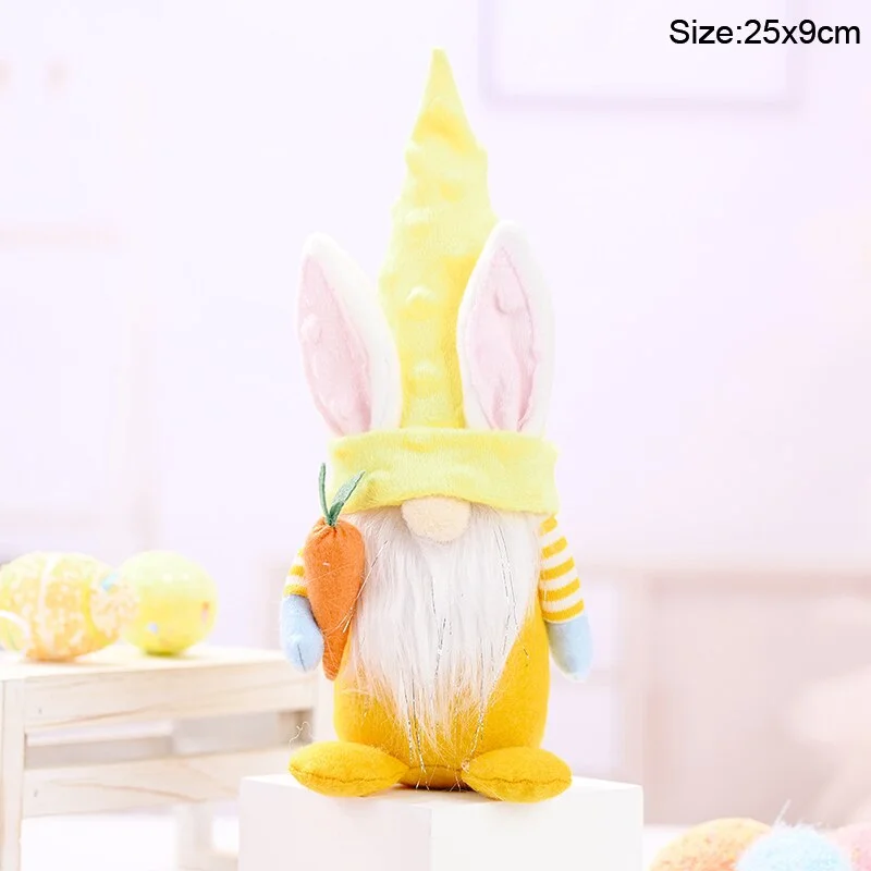 Easter Faceless Gnome Rabbit Doll Handmade Reusable Home Decoration Spring Hanging Bunny Ornaments Kids Gift