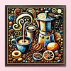 Diamond Painting-DIY Full Round Drill Coffee(40*40 CM)