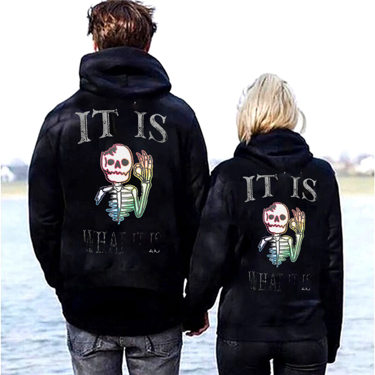 IT is What Is Couple Models Hoodie