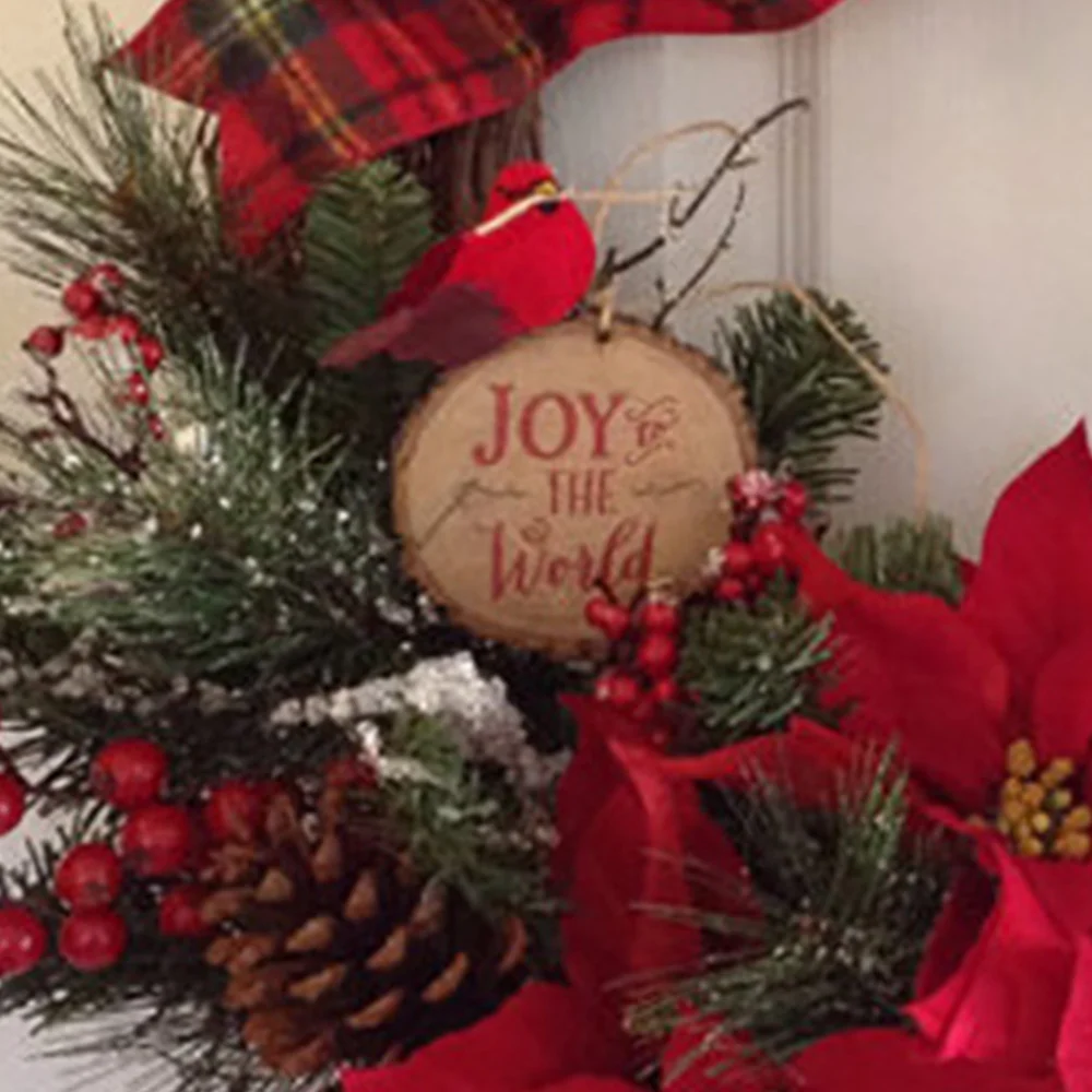 Christmas wreath rattan ornament circle simulation wreath props