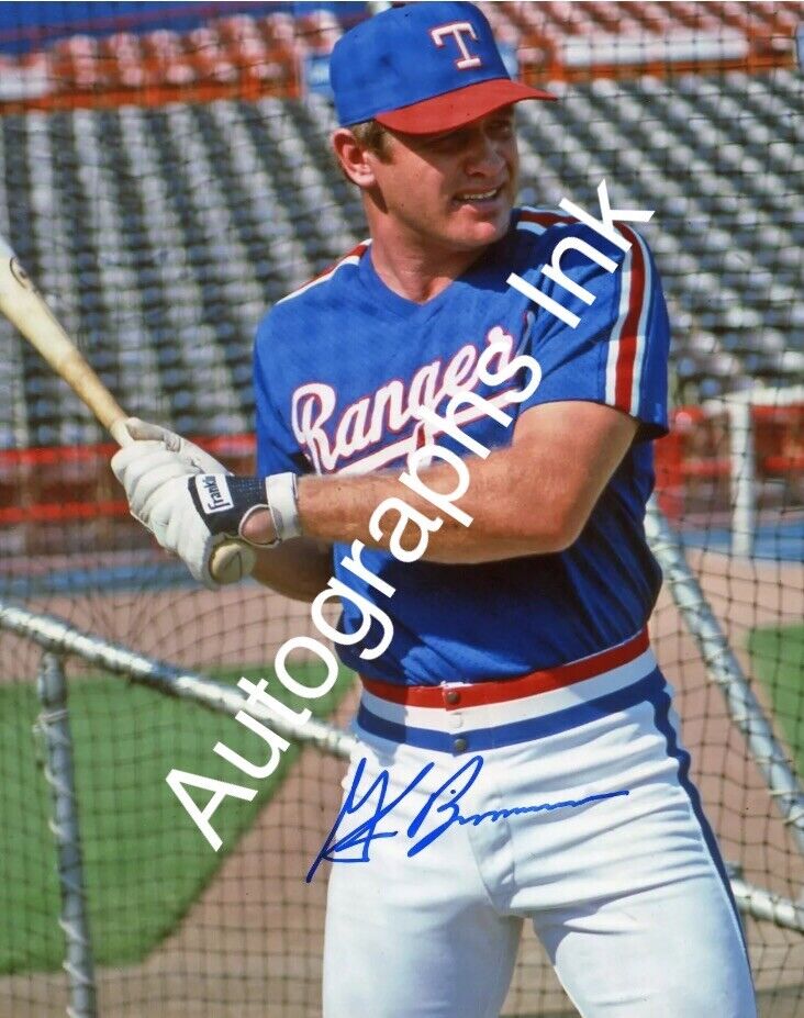 Glenn Brummer autographed 8x10 #4 Texas Rangers Cardinals Private Signing