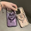Iphone 15/14 Series Electroplated Love Stand Phone Case