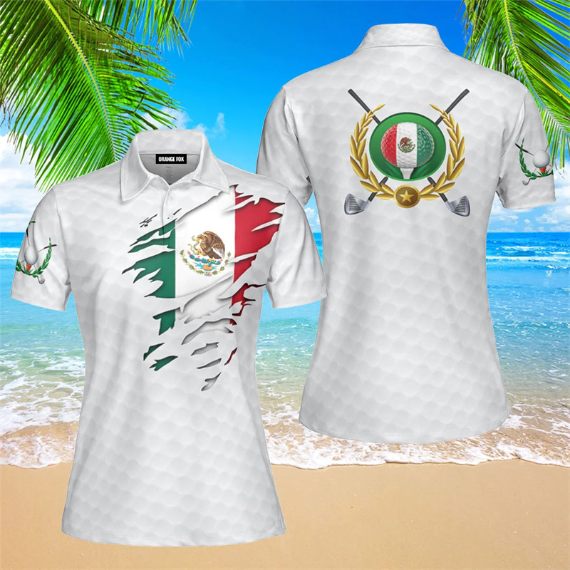 Men Golf Shirts Fashion Polo Shirt Lapel High-end Summer Short Sleeves Sports Shirts Casual T-Shirt Quick Dry Breathable Clothes