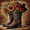 (Counted/Stamped)Cowboy Boots-11CT Cross Stitch 50*50cm