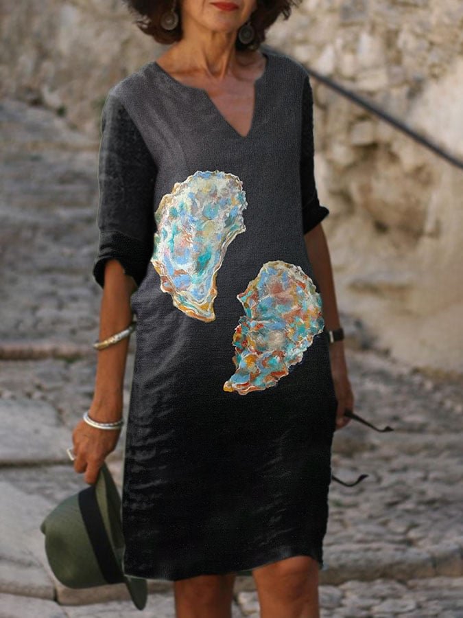 Oyster Art Print Dress
