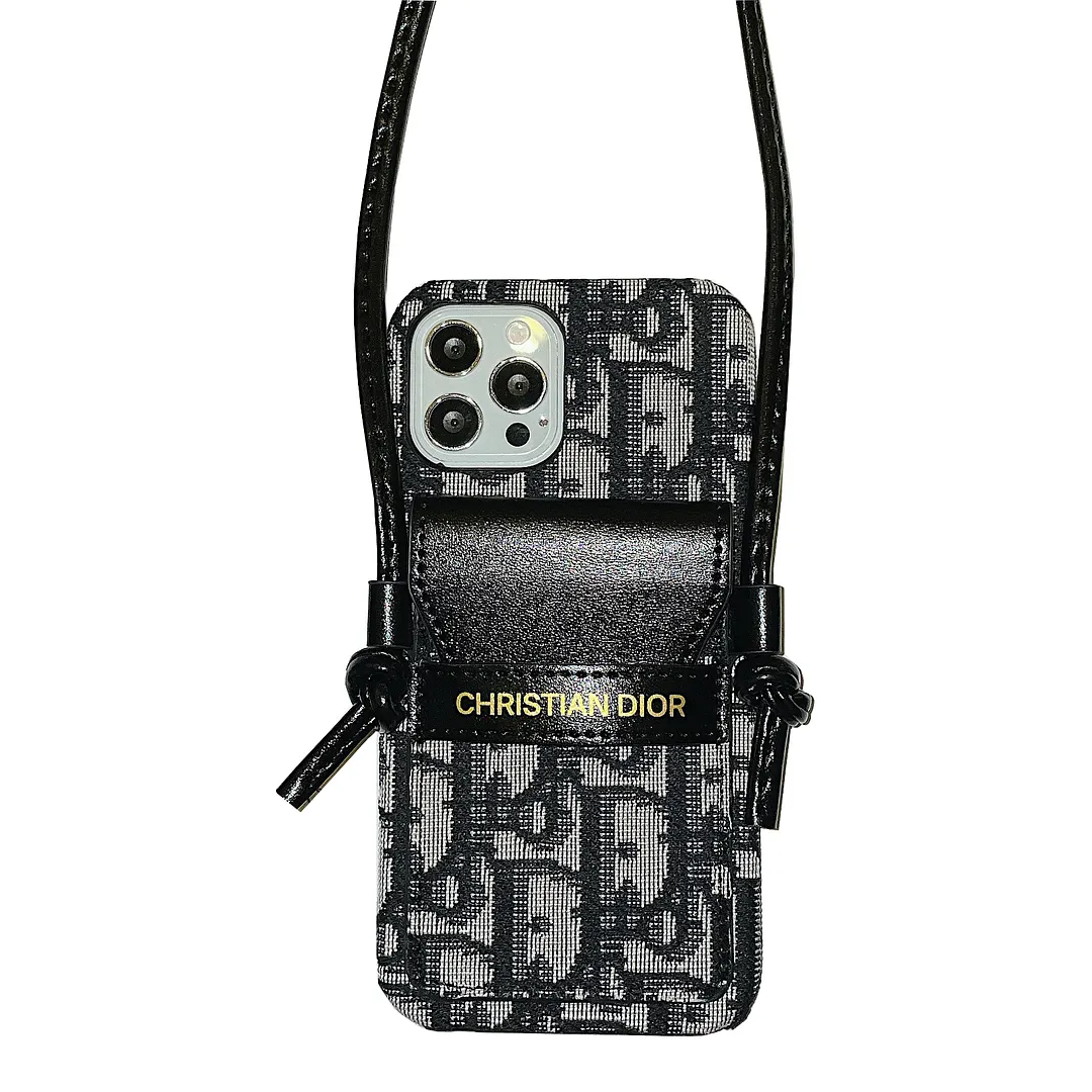 Dior DIY crossbody phone cases for iPhone 15pro 14pus 13promax 12 11pro xsmax xr x 7 8plus