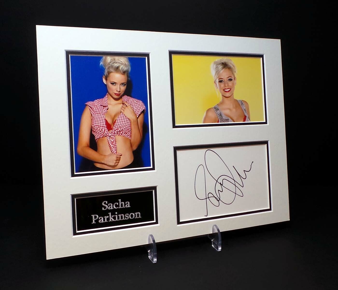 Sacha PARKINSON Signed Mounted SEXY Glamour Photo Poster painting Display 2 AFTAL RD COA Corrie