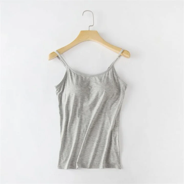 Tank Top with Built in Bra Camisole 