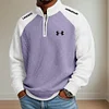 Men's Casual Sports Half-Zip Stand-Collar Sweatshirt