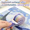 Diamond Art Roller Tools and Accessories for Rhinestone Embroidery with 10 Ridges Diamond Art Roller Straightener for Craft Lover Beginners (Purple Gradient)