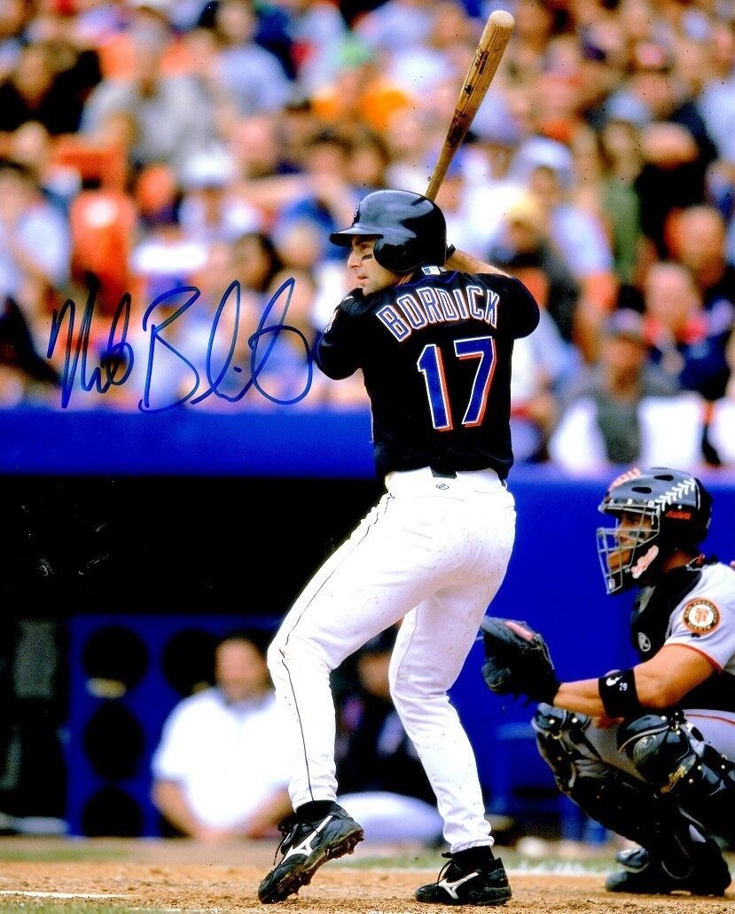 Autographed MIKE BORDICK New York Mets 8x10 Photo Poster painting w/ COA