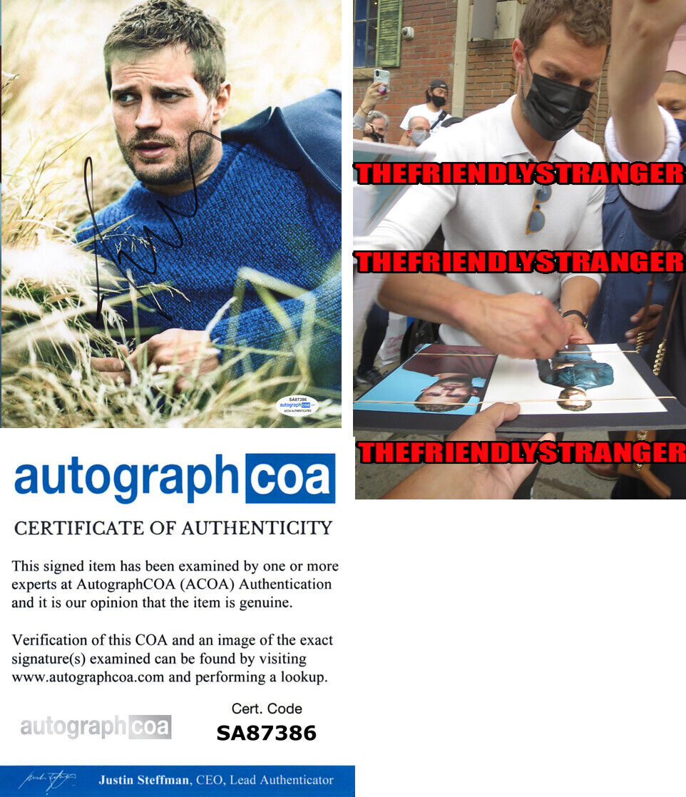 JAMIE DORNAN signed 8X10 Photo Poster painting c PROOF - SEXY Hot FIFTY SHADES Belfast ACOA COA