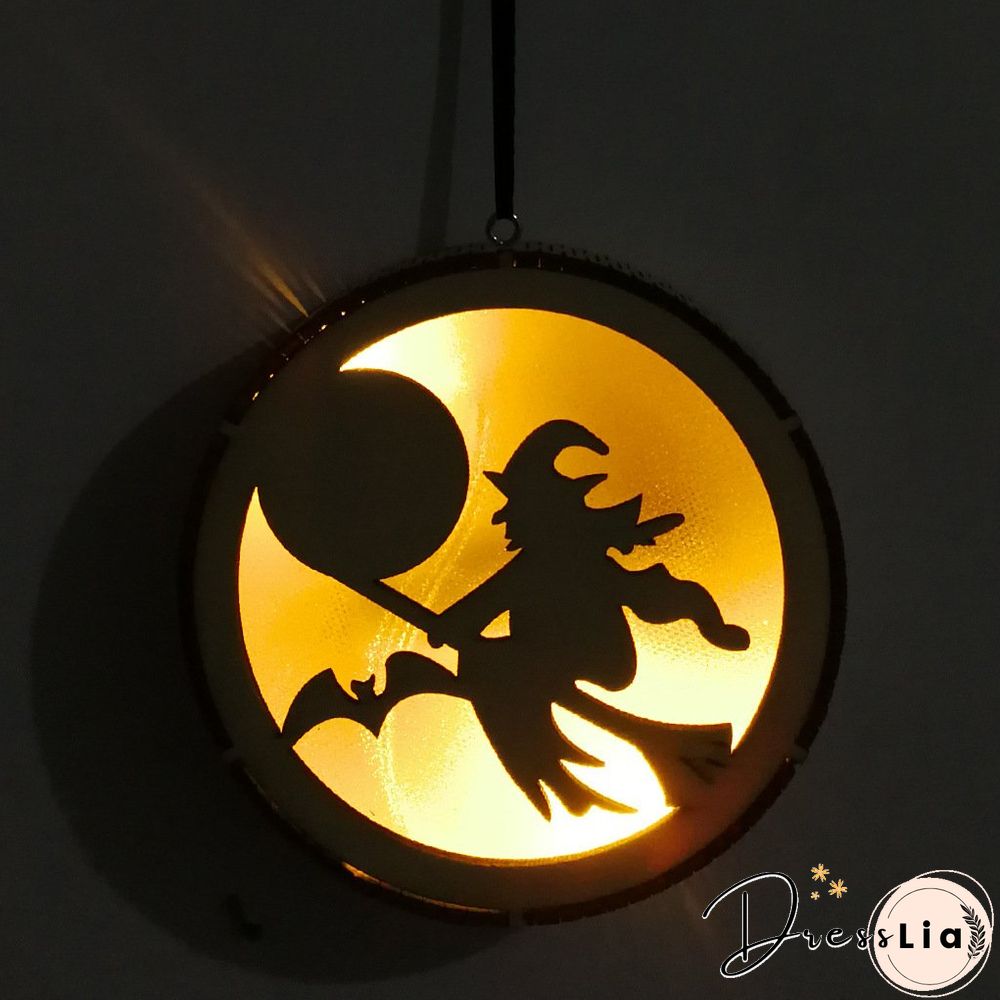 Wooden Halloween Themed 3D LED Lights