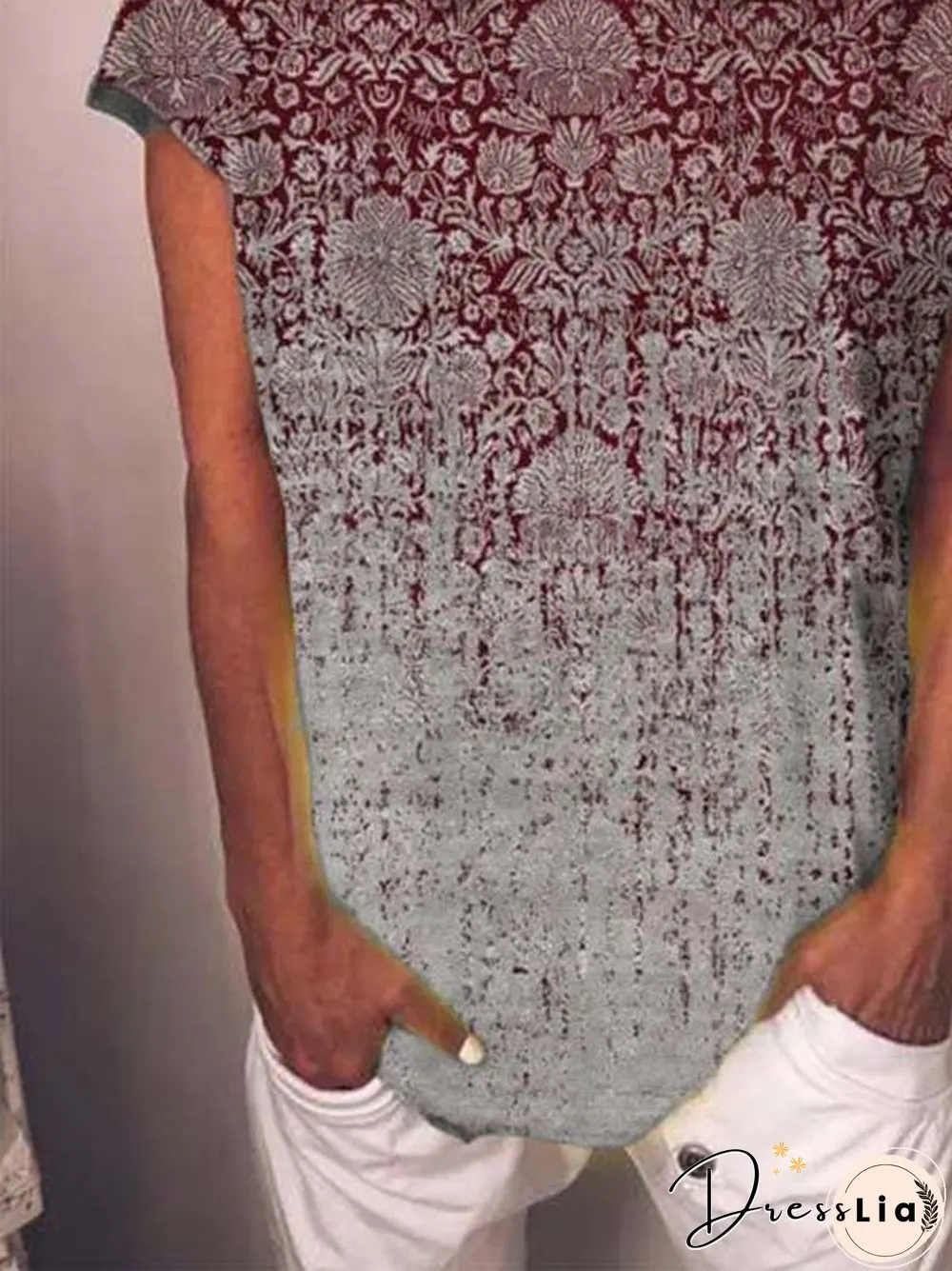 Printed Short Sleeve Casual T-shirt