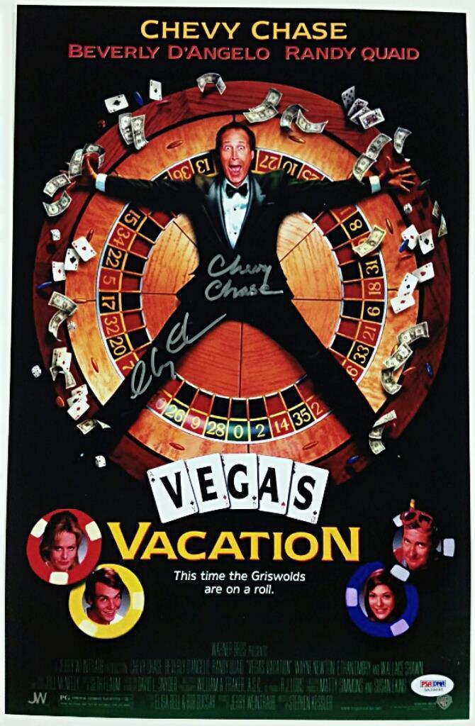 CHEVY CHASE Signed Vegas Vacation 11x17 Photo Poster painting *FULL NAME AUTO* ~ PSA/DNA COA