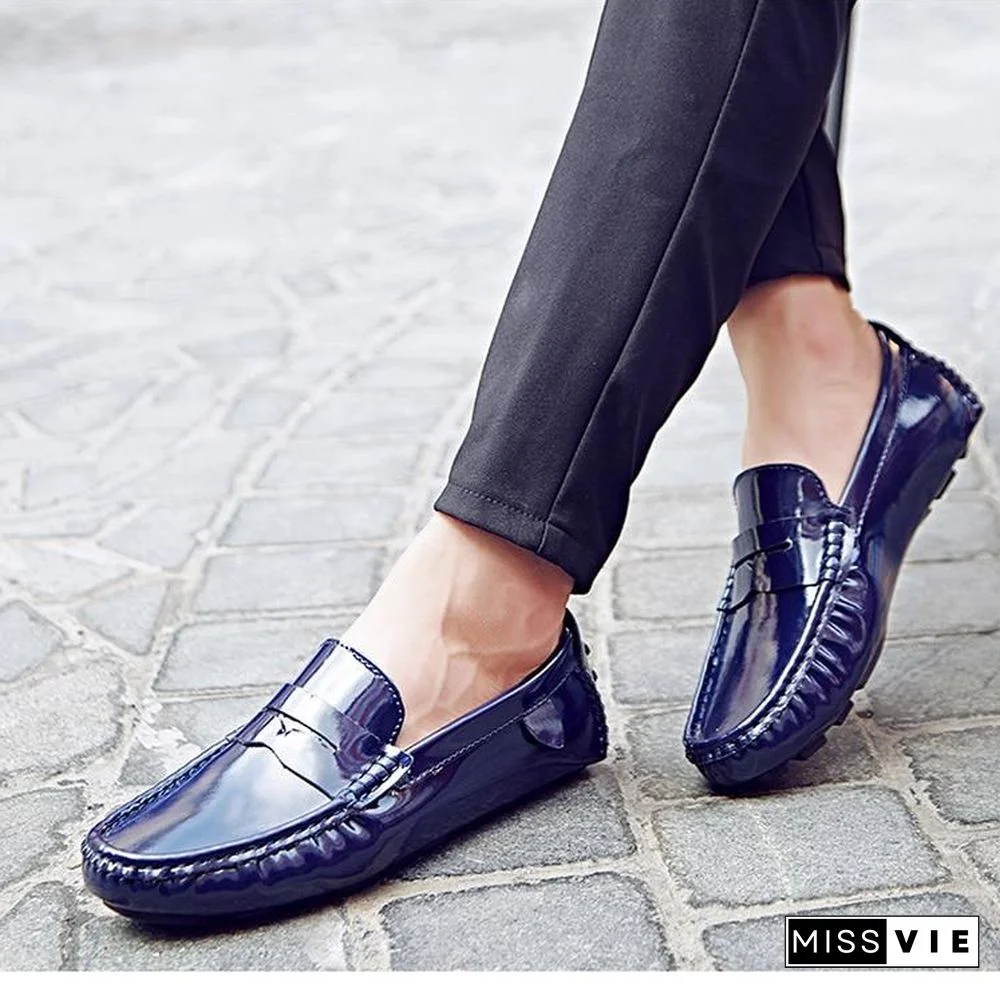 Big Size Men Leather Shoes Slip On Men Loafers Fashion Casual Men Shoes Male Flats Shoes