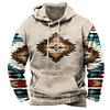 💥 2025 Hot Sale!Men's Ethnic Graphic Hoodie, Tribal Print, Casual 3D Sweatshirt, Vacation Wear, Street Style Sweatshirt