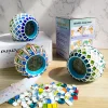 DIY Glass Mosaic Tiles Crafts Kits Handmade Multifuntional Alarm Clock Home Decor Gifts