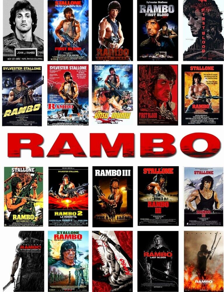 FIRST BLOOD - RAMBO - STALLONE - 20 HIGH QUALITY Photo Poster painting POSTERS - GLOSS PRINTS