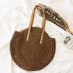 Fashion Round Beach Woven Bag - Image 2