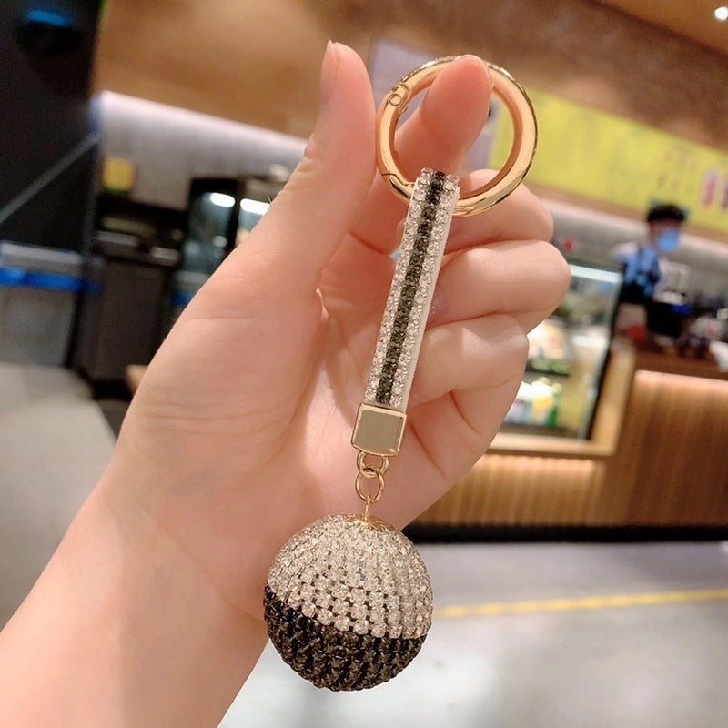 Luxurious Minimalist Classic Style Ball Alloy Rhinestone Women’s Bag Pendant Keychain