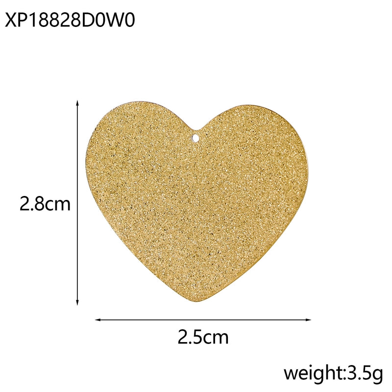 1 Piece 8 * 15mm 304 Stainless Steel Heart Shape Polished Pendant Chain Jewelry Accessories