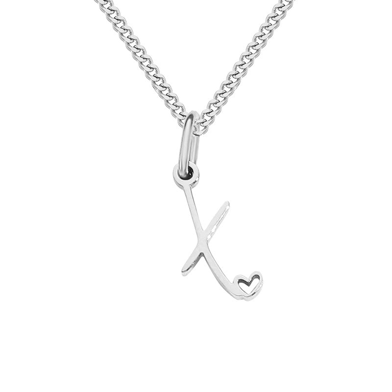 Stainless Steel Minimalist Plating Letter Solid Color Pendant Necklace