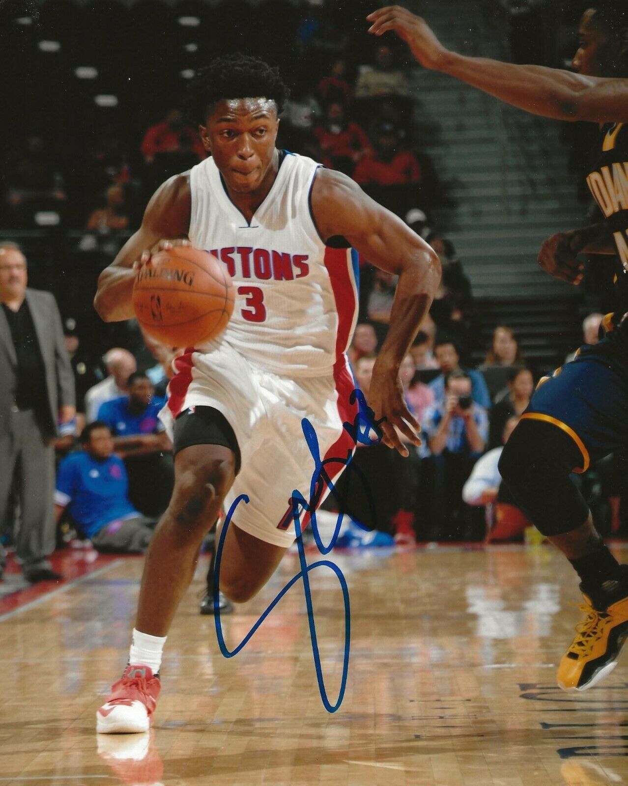 Stanley Johnson signed Detroit Pistons 8x10 Photo Poster painting autographed